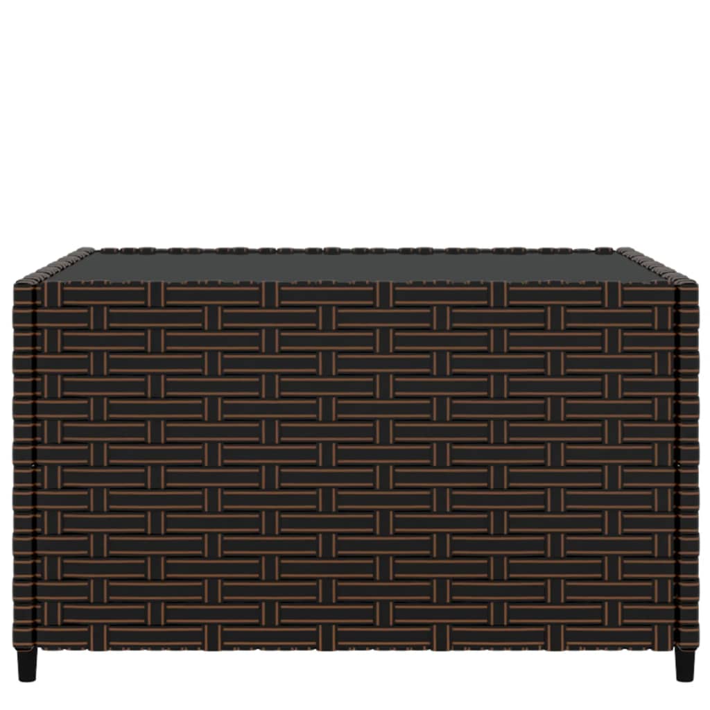 HKH Mesa de Centro para Jardim Quadrada 50x50x30cm Vime Pe Castanho - Marrom