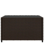 HKH Mesa de Centro para Jardim Quadrada 50x50x30cm Vime Pe Castanho - Marrom