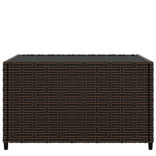 HKH Mesa de Centro para Jardim Quadrada 50x50x30cm Vime Pe Castanho - Marrom