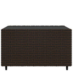 HKH Mesa de Centro para Jardim Quadrada 50x50x30cm Vime Pe Castanho - Marrom