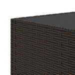 HKH Mesa de Centro para Jardim Quadrada 50x50x30cm Vime Pe Castanho - Marrom