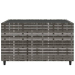 HKH Mesa de Centro para Jardim Quadrada 50x50x30cm Vime Pe - Cinzento