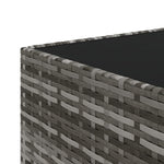HKH Mesa de Centro para Jardim Quadrada 50x50x30cm Vime Pe - Cinzento