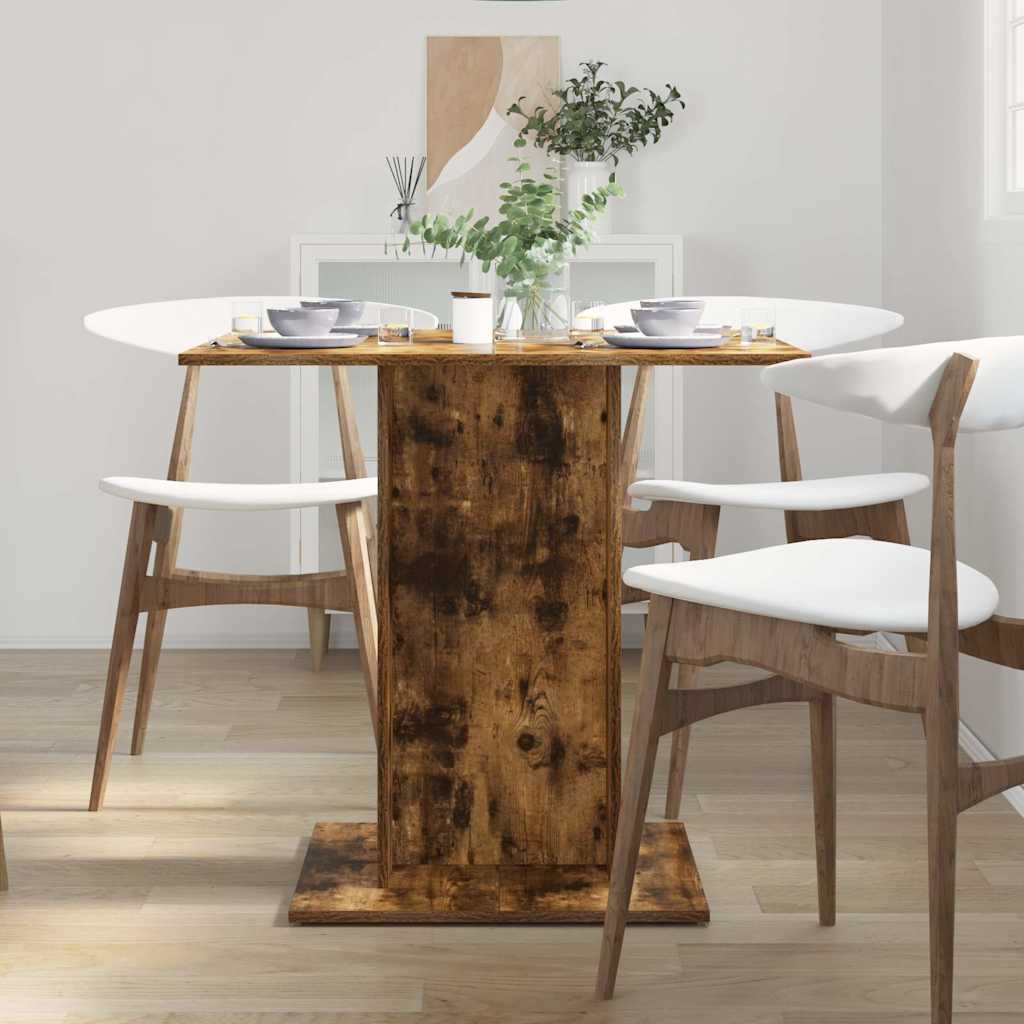 Mesa de comedor HKH de madera de ingeniería con acabado en roble ahumado
