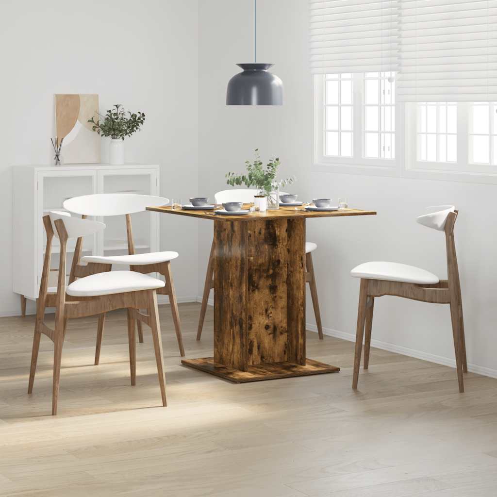 Mesa de comedor HKH de madera de ingeniería con acabado en roble ahumado