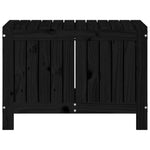 HKH Caixa De Arrumação Jardim 76x42, Pinho Maciço - Preto