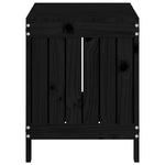 HKH Caixa De Arrumação Jardim 76x42, Pinho Maciço - Preto