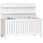 HKH Caixa De Arrumação Jardim 108x42, Pinho Maciço - Branco