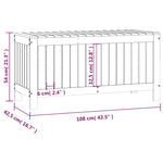 HKH Caixa De Arrumação Jardim 108x42, Pinho Maciço - Branco