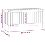 HKH Caixa De Arrumação Jardim 108x42,5x54 Pinho Maciço Castanho-mel - Marrom