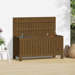 HKH Caixa De Arrumação Jardim 108x42,5x54 Pinho Maciço Castanho-mel - Marrom