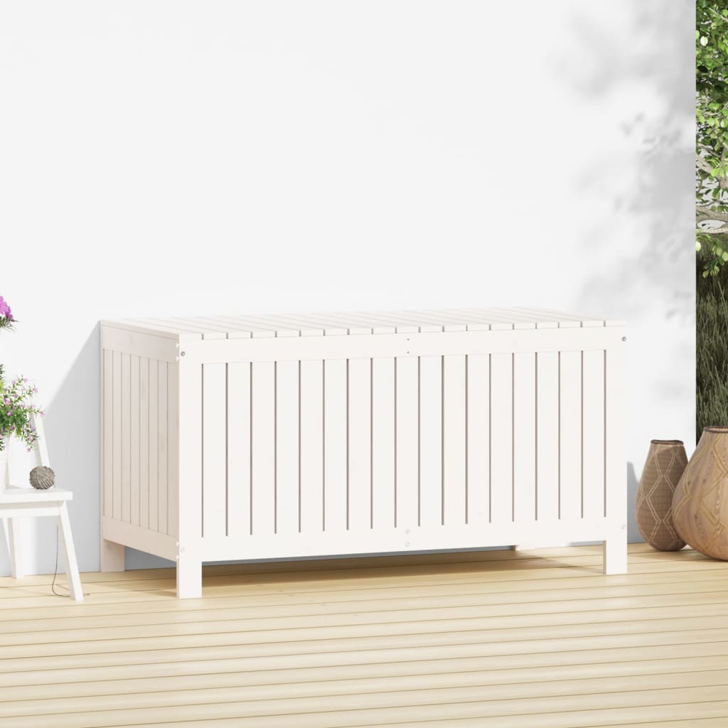 HKH Arcón de Almacenamiento para Jardín de Pino Macizo - Blanco