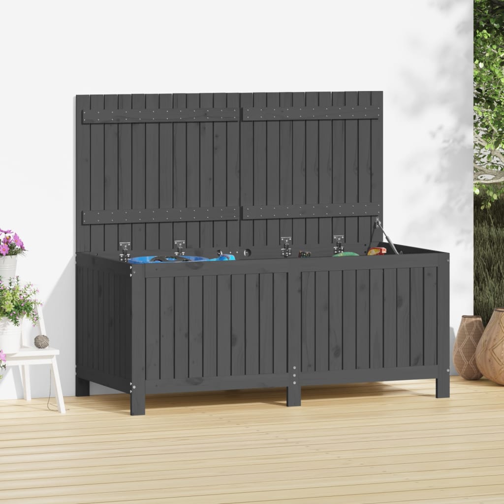 HKH Caja de Almacenamiento para Jardín Pino Macizo - Gris