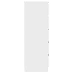 HKH Cómoda alta de madera de 60 x 36 x 103 cm - Blanca