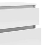 HKH Cómoda alta de madera de 60 x 36 x 103 cm - Blanca