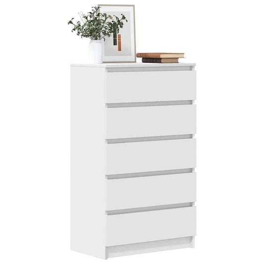 HKH Armário de Gavetas Alto em derivados de Madeira 60 X 36 X 103 Cm - Branco