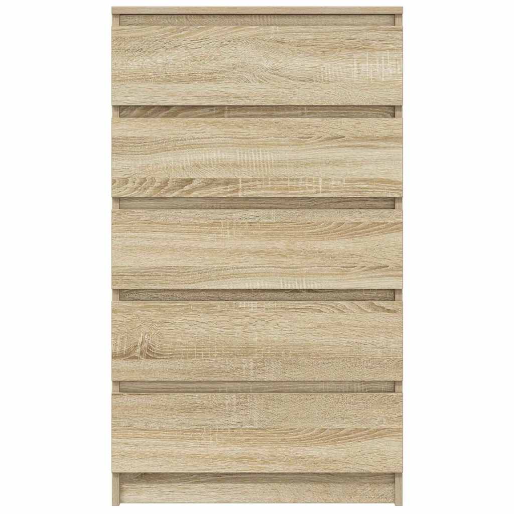 HKH Cajonera Alta de Madera Contrachapada 60 X 36 X 103 Cm - Roble Sonoma