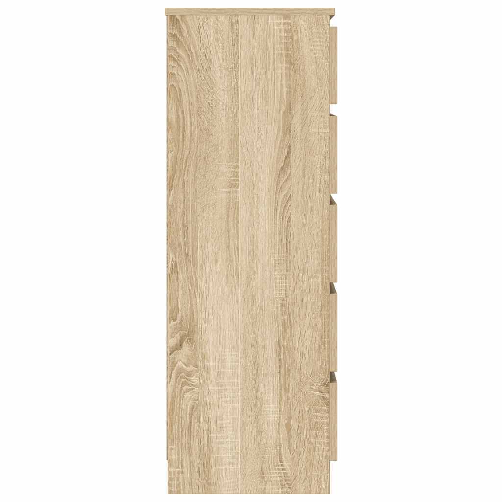HKH Cajonera Alta de Madera Contrachapada 60 X 36 X 103 Cm - Roble Sonoma
