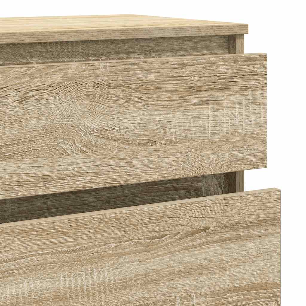 HKH Cajonera Alta de Madera Contrachapada 60 X 36 X 103 Cm - Roble Sonoma