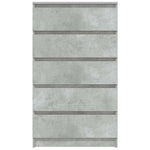 HKH Cajonera Alta de Madera Contrachapada 60 X 36 X 103 Cm - Gris Cemento