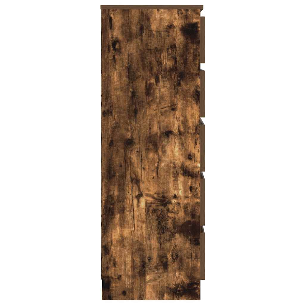 HKH Armario alto con cajones de aglomerado 60 x 36 x 103 cm - Roble Ahumado