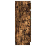 HKH Armario alto con cajones de aglomerado 60 x 36 x 103 cm - Roble Ahumado