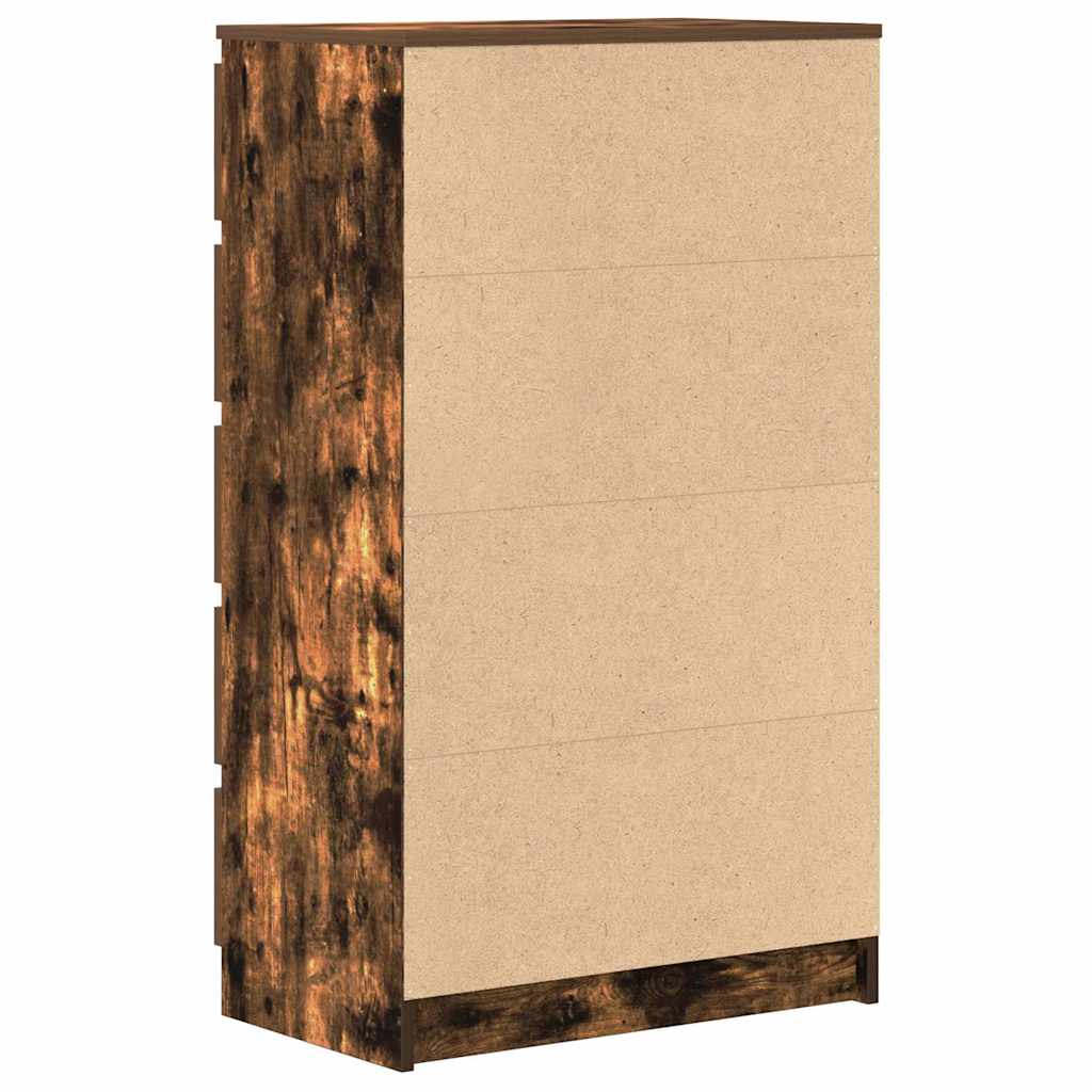 HKH Armario alto con cajones de aglomerado 60 x 36 x 103 cm - Roble Ahumado