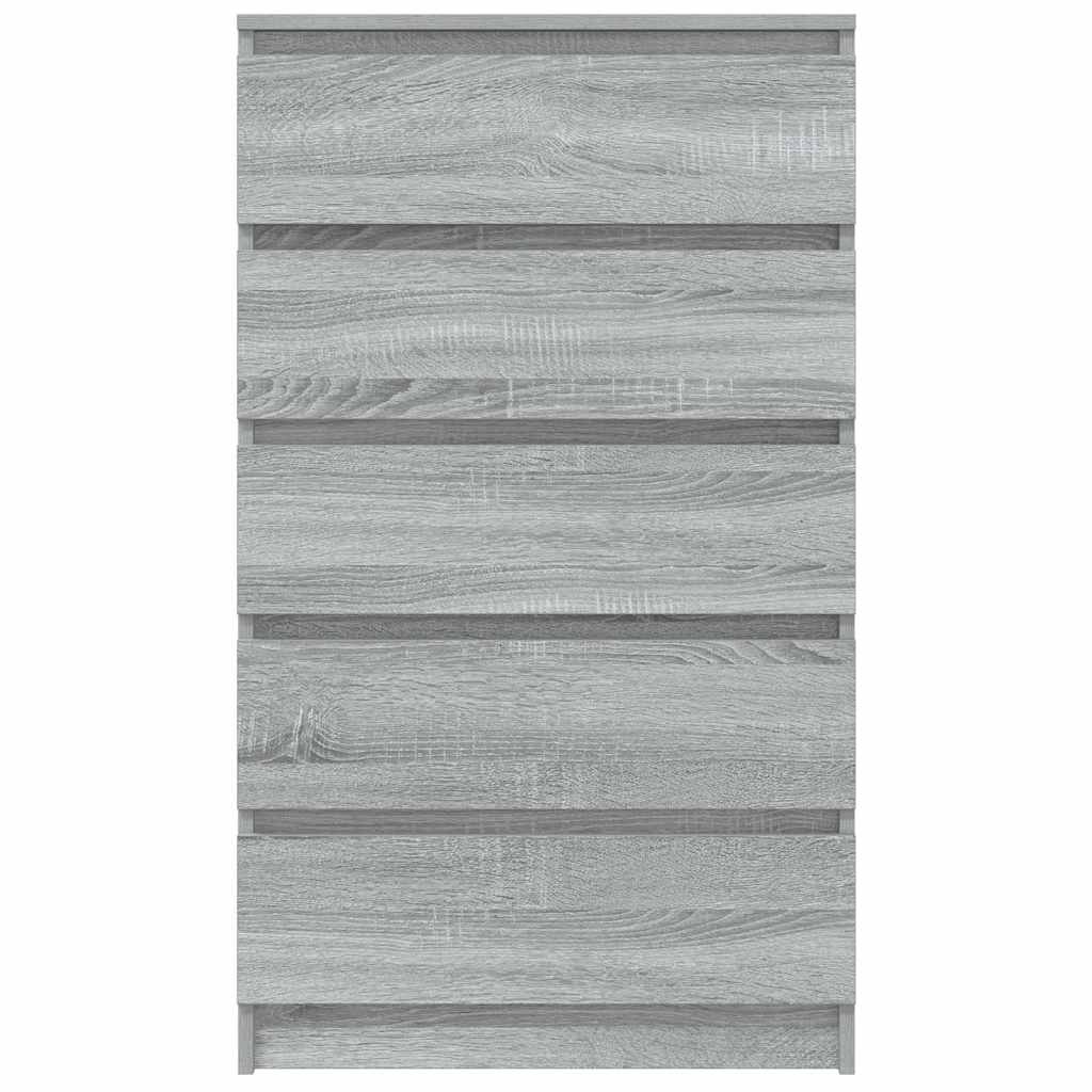HKH Armário de Gavetas Alto em derivados de Madeira 60 X 36 X 103 Cm - Cinzento Sonoma