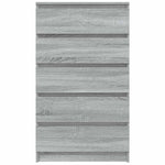 HKH Armário de Gavetas Alto em derivados de Madeira 60 X 36 X 103 Cm - Cinzento Sonoma