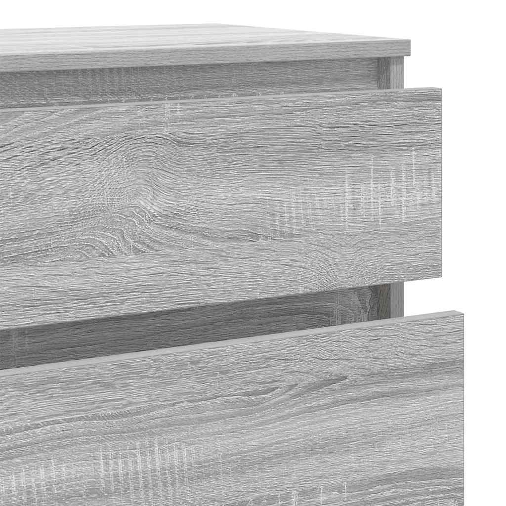 HKH Armário de Gavetas Alto em derivados de Madeira 60 X 36 X 103 Cm - Cinzento Sonoma