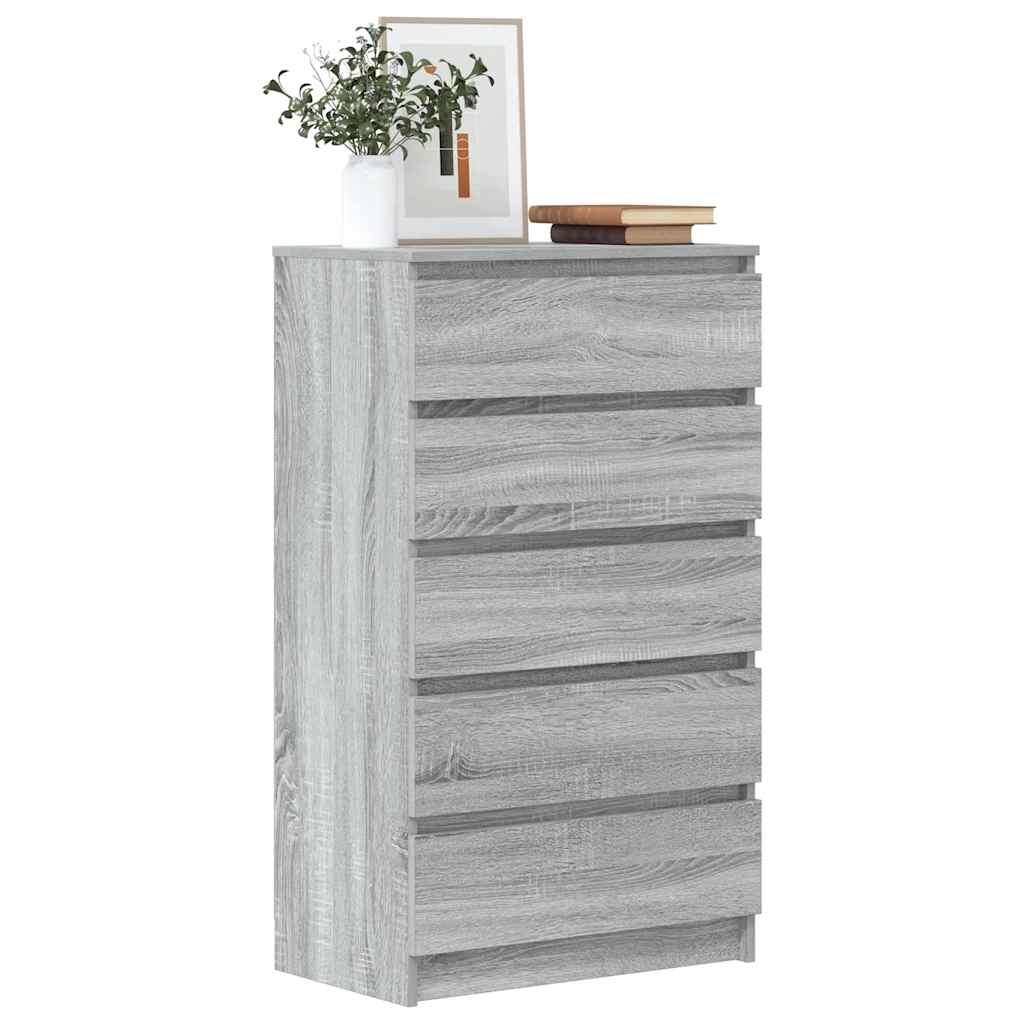 HKH Cajonera Alta de Aglomerado 60 X 36 X 103 Cm - Gris Sonoma