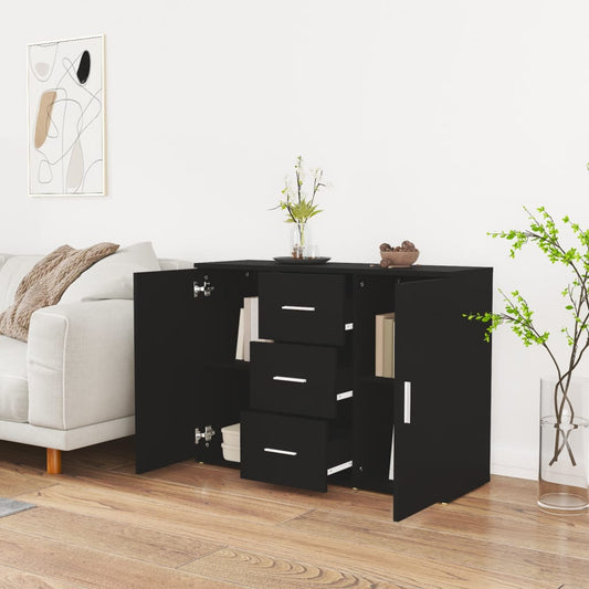 HKH Aparador em derivados de Madeira 91 X 29,5 X 65 Cm - Preto