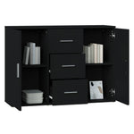 HKH Aparador en derivados de Madera 91 X 29,5 X 65 Cm - Negro