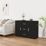 HKH Aparador en derivados de Madera 91 X 29,5 X 65 Cm - Negro