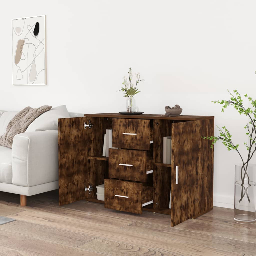 Aparador HKH en derivados de Madera 91 X 29,5 X 65 Cm - Roble Ahumado