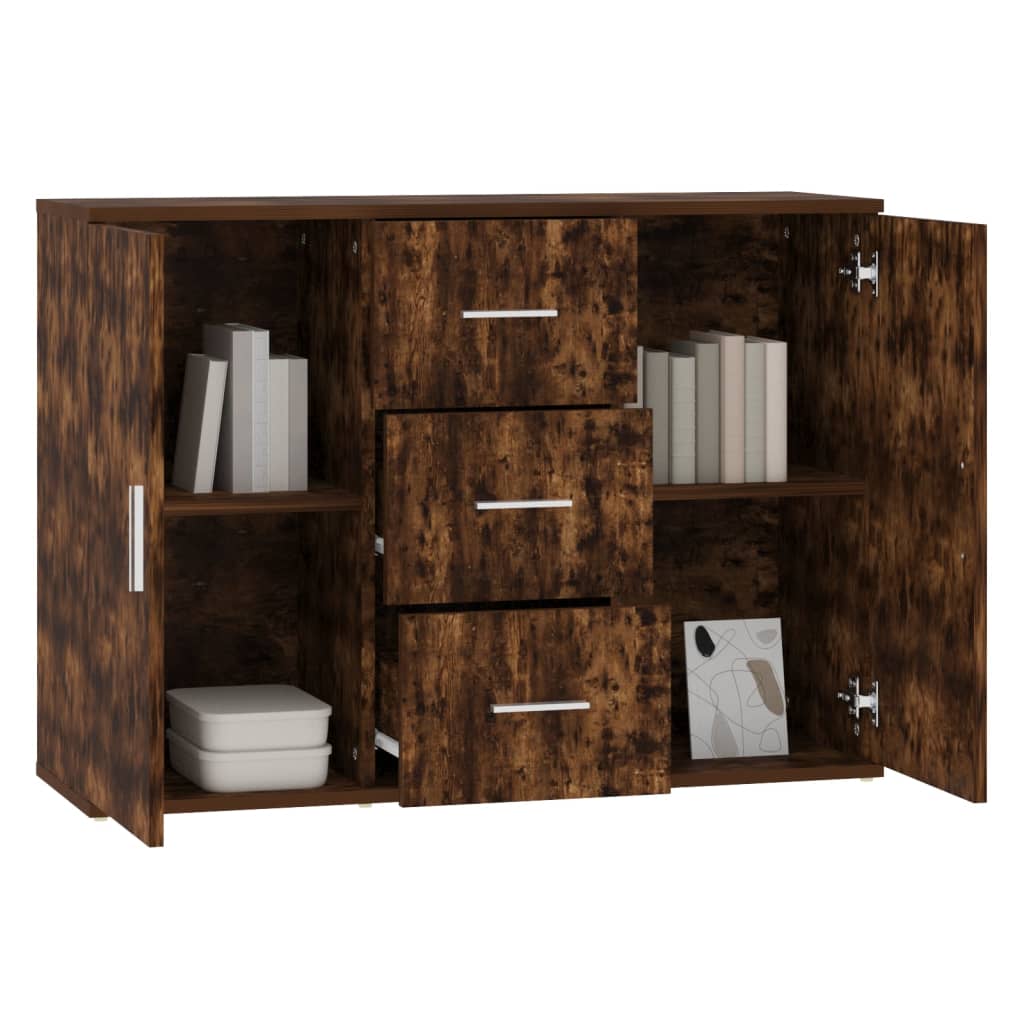 Aparador HKH en derivados de Madera 91 X 29,5 X 65 Cm - Roble Ahumado