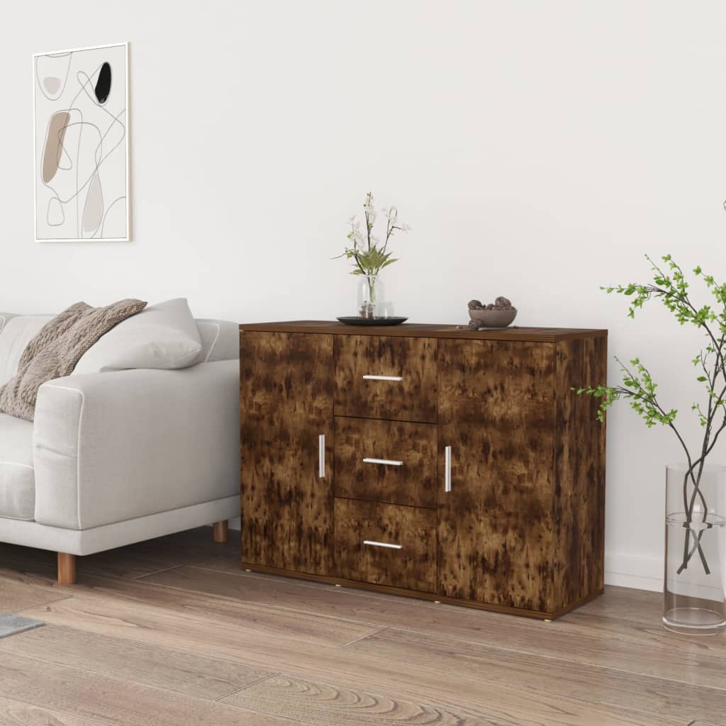 Aparador HKH en derivados de Madera 91 X 29,5 X 65 Cm - Roble Ahumado