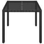 HKH Mesa de Jardim com Tampo de Vidro Vime Pe - Preto