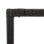 HKH Mesa de Jardim com Tampo de Vidro Vime Pe - Preto