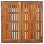 HKH Mesa de Jardim com Tampo de Madeira Vime Pe Cinza - Cinzento