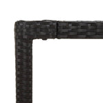 HKH Mesa de Jardim com Tampo de Vidro Vime Pe - Preto