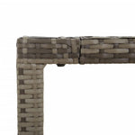 HKH Mesa de Jardim com Tampo de Madeira Vime Pe Cinza - Cinzento