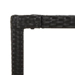 HKH Mesa de Jardim com Tampo de Vidro Vime Pe - Preto