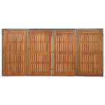 HKH Mesa de Jardim com Tampo de Madeira Vime Pe Cinza - Cinzento