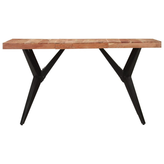 HKH Mesa de Jantar Madeira de Maciça Preto em Acácia