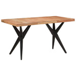 HKH Mesa de Jantar Madeira de Maciça Preto em Acácia