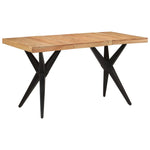 HKH Mesa de Jantar Madeira de Maciça Preto em Acácia