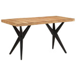 HKH Mesa de Jantar Madeira de Maciça Preto em Acácia