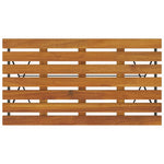 HKH Mesa de Bistrô Dobrável 100x54x71 Cm Acácia Maciça e Aço - Marrom