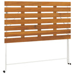 HKH Mesa de Bistrô Dobrável 100x54x71 Cm Acácia Maciça e Aço - Marrom